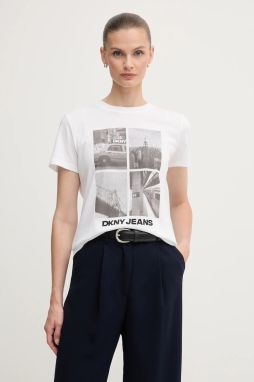 Tričko Dkny dámske, biela farba, DJ5T1526