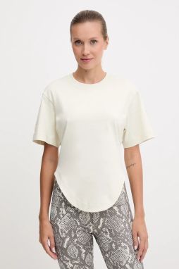 Tréningové tričko adidas by Stella McCartney béžová farba, JX6775