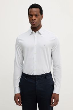 Bavlnená košeľa Tommy Hilfiger modrá farba, regular, s klasickým golierom, MW0MW39479