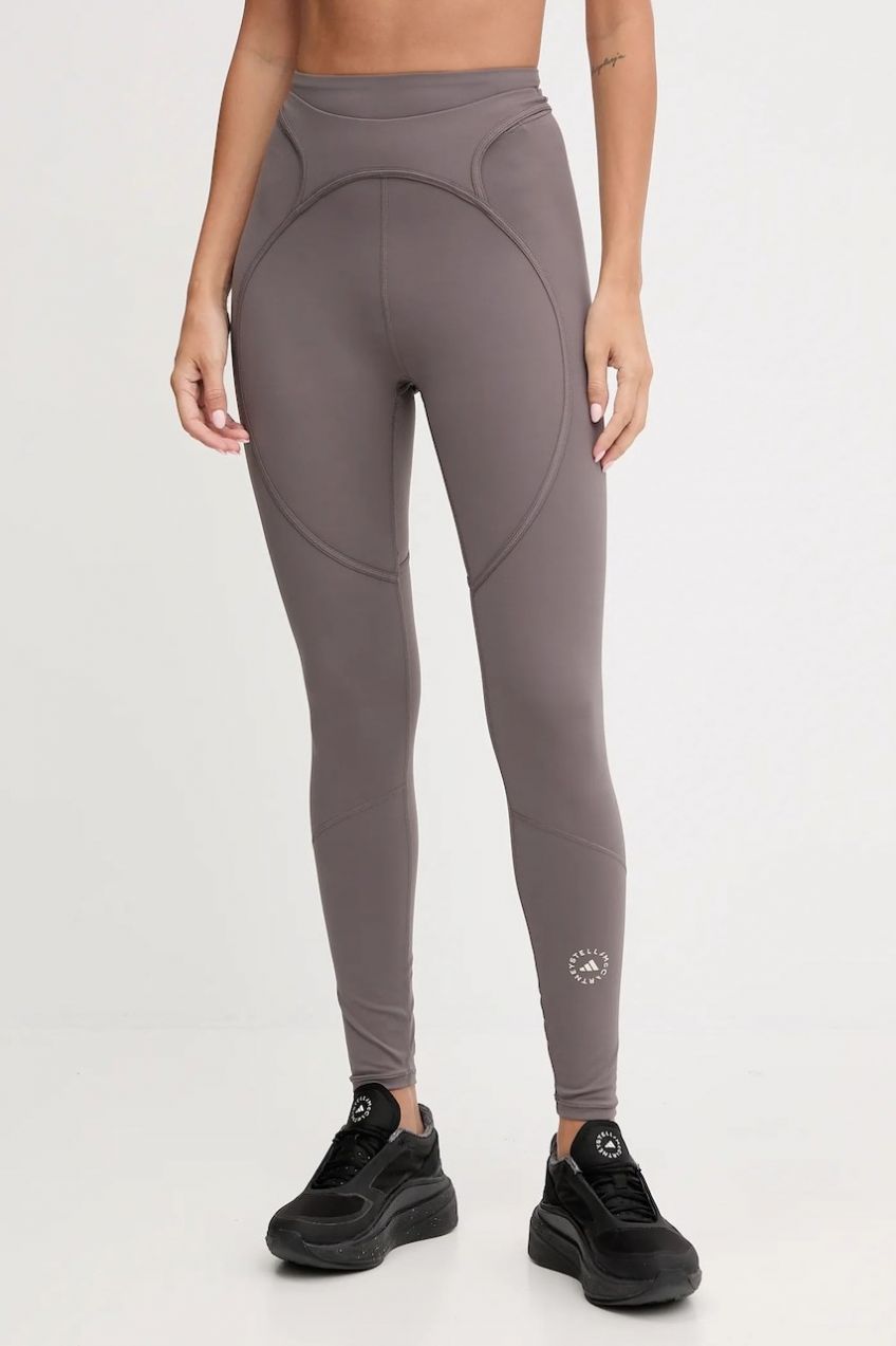 Tréningové legíny adidas by Stella McCartney TruePurpose hnedá farba, jednofarebné, JM1398