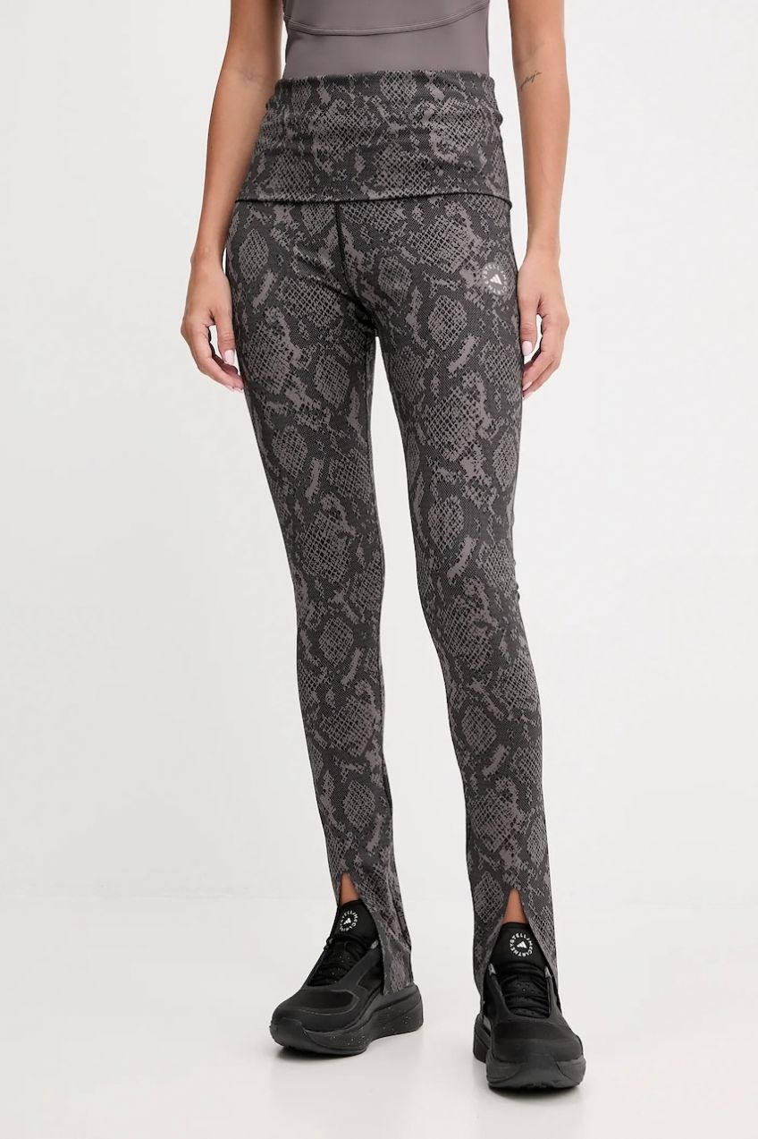 Tréningové legíny adidas by Stella McCartney šedá farba, vzorované, JW4575