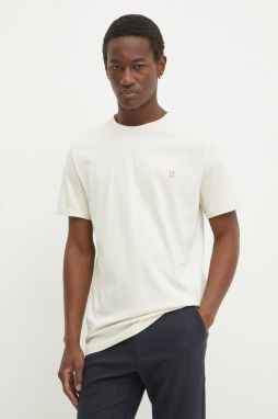 Bavlnené tričko Les Deux béžová farba, melanžový