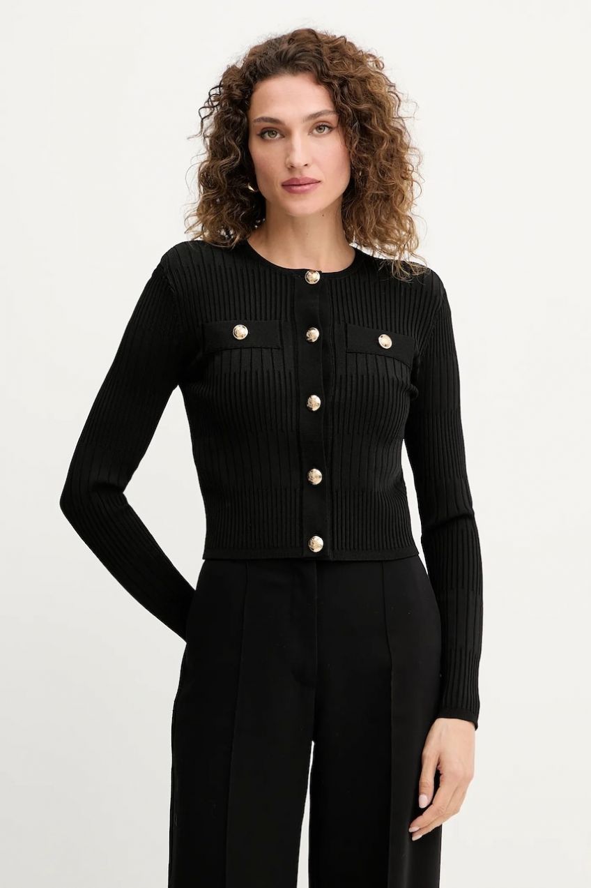 Kardigán Marciano Guess JANET čierna farba, ľahký, 5YGR32 5881Z