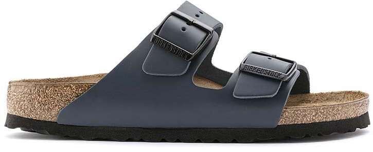 Kožené šľapky Birkenstock Arizona pánske, tmavomodrá farba