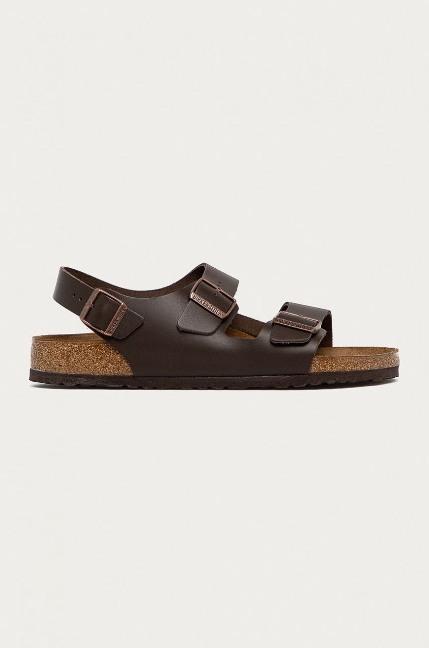 Sandále Birkenstock Milano pánske, hnedá farba, 34101