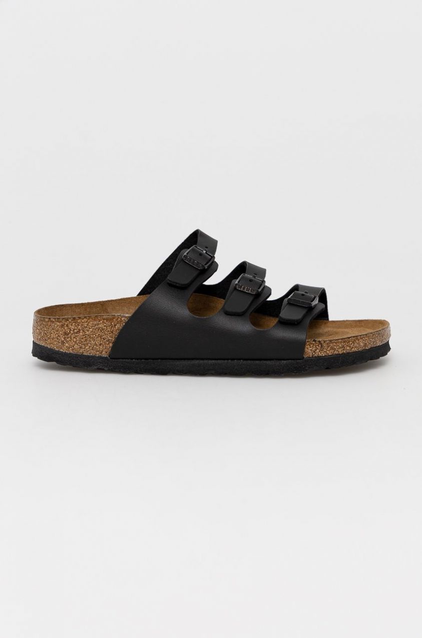 Šľapky Birkenstock Florida SFB dámske, čierna farba, 53013