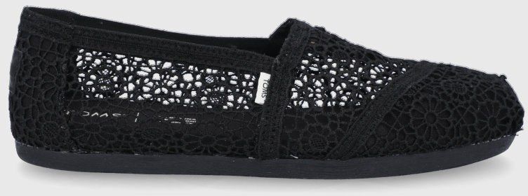 Espadrilky Toms Moroccan Crochet Alpargata čierna farba, 10016254