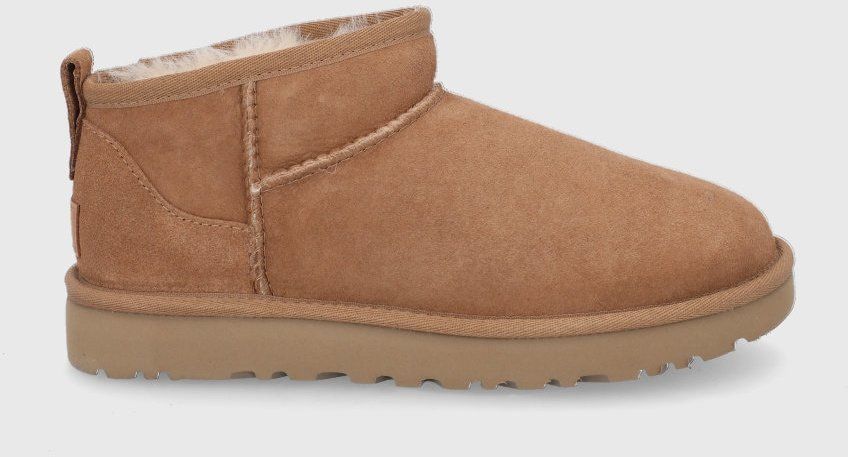 Semišové snehule UGG Classic Ultra Mini hnedá farba, 1116109-CHE