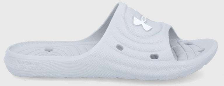 Šľapky Under Armour Locker IV SL pánske, šedá farba, 3023758