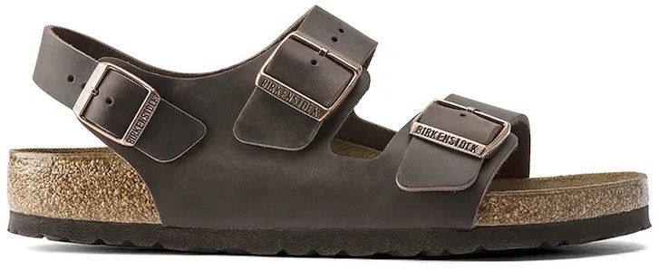 Kožené sandále Birkenstock Milano dámske, hnedá farba, 34873