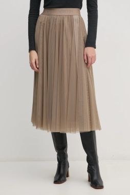 Sukňa Joop! béžová farba, midi, áčkový strih, 30032531 10012868
