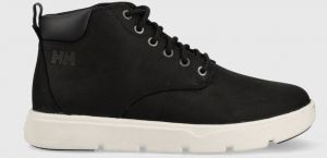 Kožená obuv Helly Hansen pánska, čierna farba,