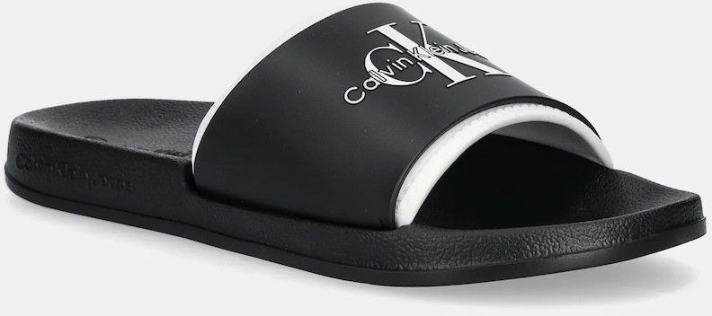 Šľapky Calvin Klein Jeans SLIDE MONOGRAM TPU pánske, čierna farba