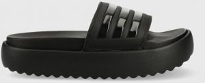 Šľapky adidas  Adilette Platform dámske, čierna farba, na platforme, HQ6179