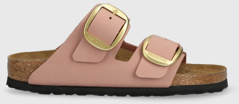 Kožené šľapky Birkenstock ARIZONA BIG BUCKLE 1024074, dámske, ružová farba,