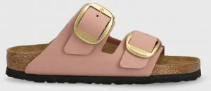 Kožené šľapky Birkenstock ARIZONA BIG BUCKLE 1024074, dámske, ružová farba,