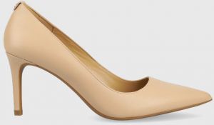 Kožené lodičky MICHAEL Kors Alina béžová farba, 40F2HNMP2L