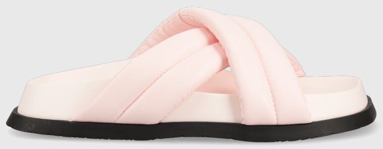Šľapky Tommy Jeans FANCY PADDED SANDAL dámske, ružová farba, EN0EN02175