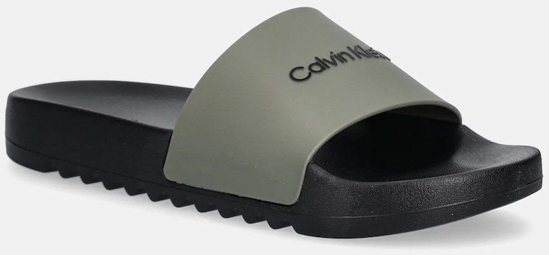 Šľapky Calvin Klein CHUNCKY POOL SLIDE R čierna farba, HM0HM01063