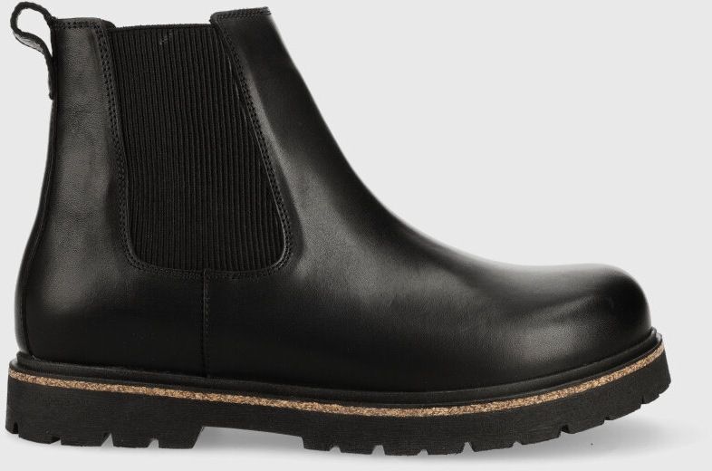 Kožené Chelsea čižmy Birkenstock Highwood pánske, čierna farba, 1025764