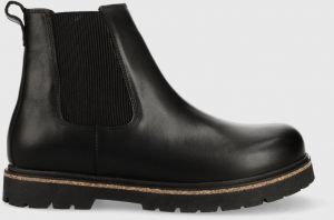 Kožené Chelsea čižmy Birkenstock Highwood pánske, čierna farba, 1025764