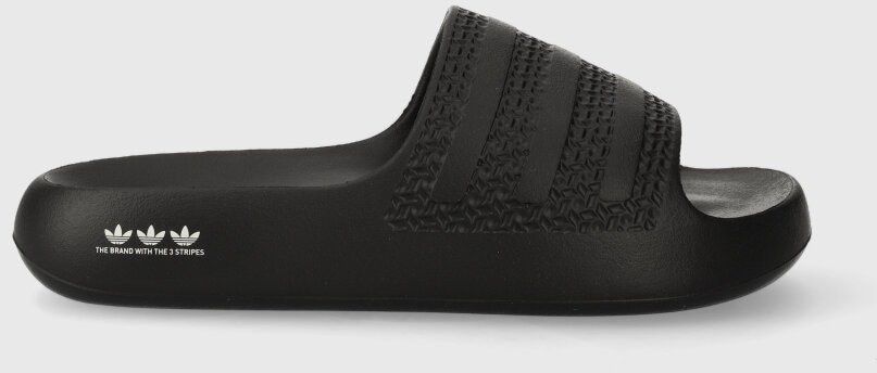 Šľapky adidas Originals Adilette Ayoon dámske, čierna farba, na platforme, GX1979