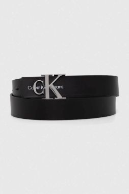 Kožený opasok Calvin Klein dámsky,čierna farba,K60K610281