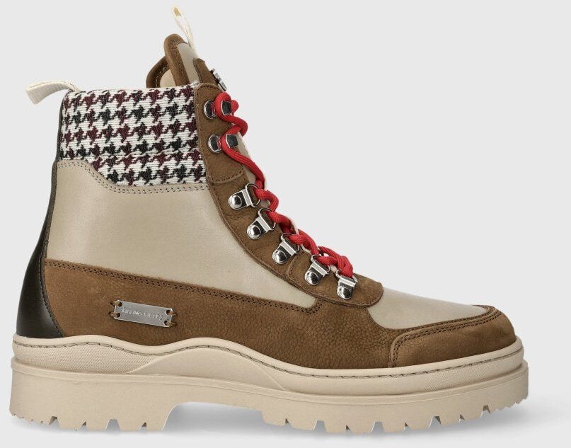 Kožená obuv Filling Pieces Mountain Boot Quartz pánska, hnedá farba, 63333361933