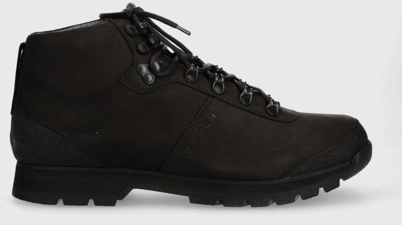Kožená obuv Charles Footwear Carney pánska, čierna farba, Carney.Hiker.Black
