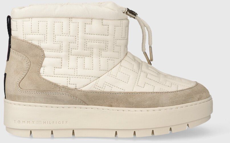 Snehule Tommy Hilfiger TOMMY MONOGRAM SNOWBOOT béžová farba, FW0FW07637