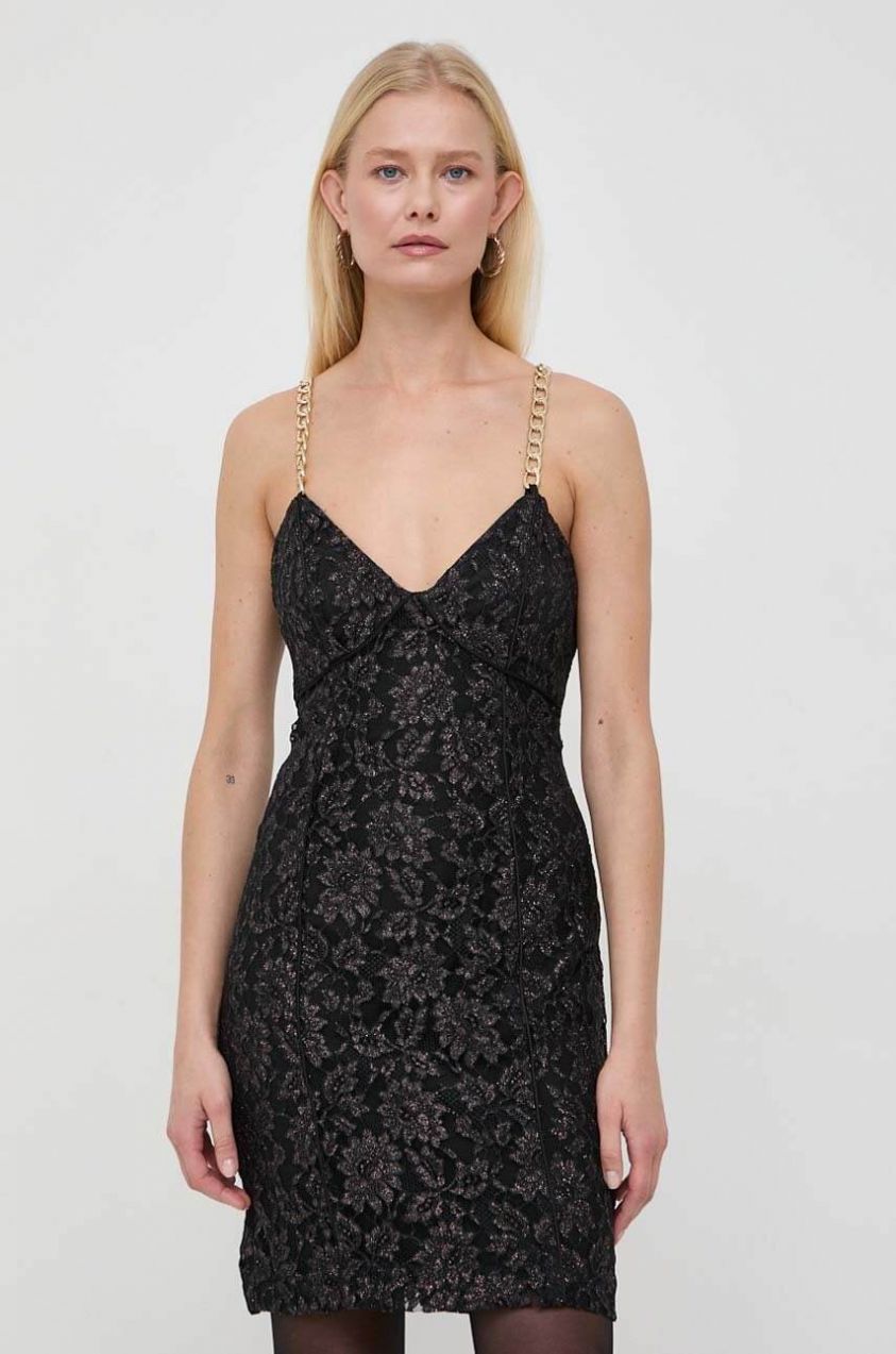 Šaty Marciano Guess čierna farba, mini, priliehavé