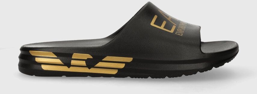Šľapky EA7 Emporio Armani pánske, čierna farba