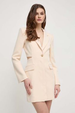 Šaty Patrizia Pepe béžová farba, mini, áčkový strih, 8A1262 A375