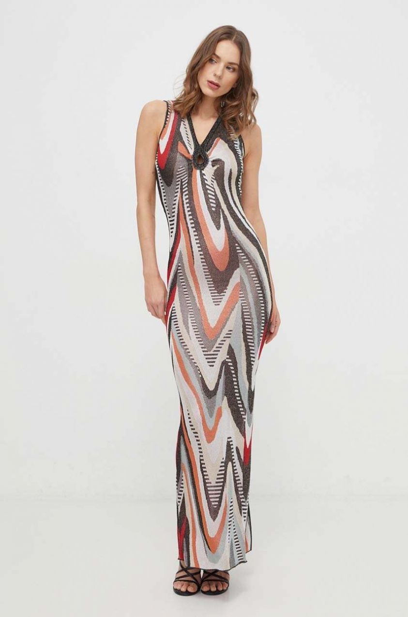 Šaty Marciano Guess SCARLETT maxi, priliehavé, 4RGK02 5783Z