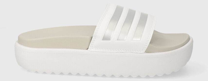 Šľapky adidas Adilette Platform dámske, biela farba, na platforme, IE9703