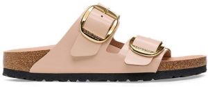 Kožené šľapky Birkenstock Arizona Big Buckle dámske, béžová farba, 1026553