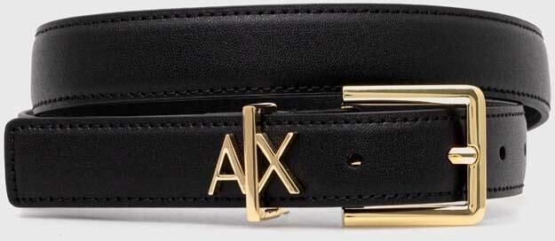 Kožený opasok Armani Exchange čierna farba, 941182 4R759