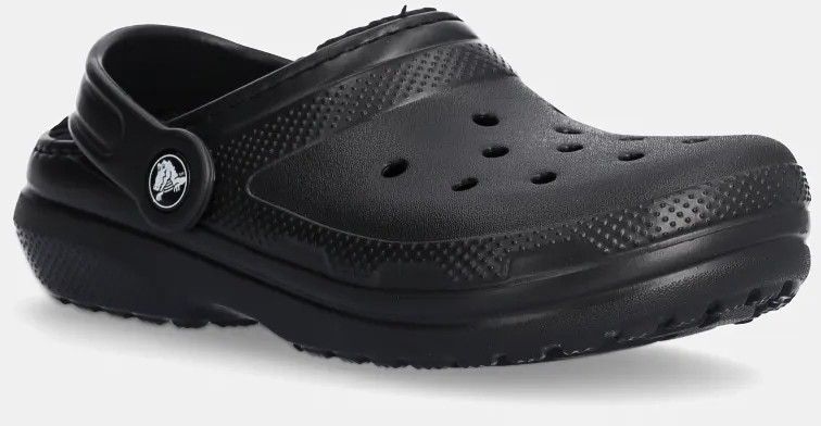 Detské šľapky Crocs Lined 207010 čierna farba