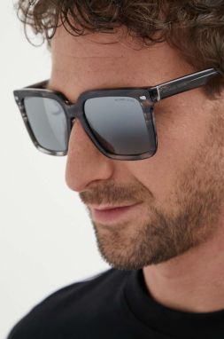 Slnečné okuliare Michael Kors ABRUZZO pánske, šedá farba, 0MK2217U