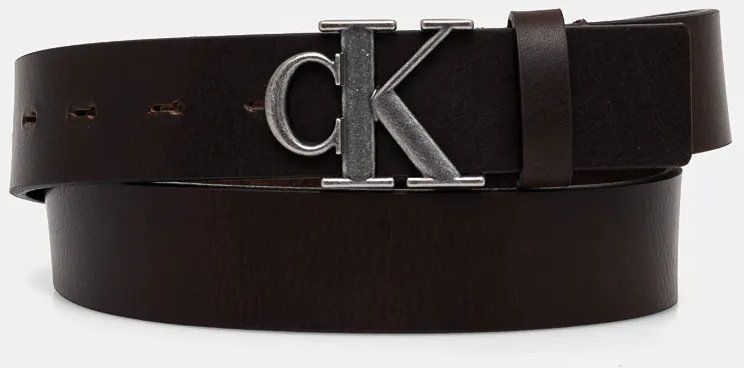 Kožený opasok Calvin Klein Jeans dámsky, hnedá farba, K50K512068
