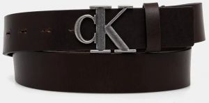 Kožený opasok Calvin Klein Jeans dámsky, hnedá farba, K50K512068
