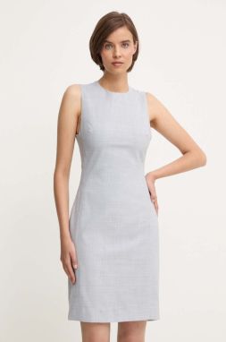 Vlnené šaty Calvin Klein šedá farba, mini, priliehavé, K20K207577