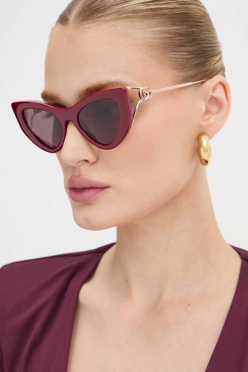 Slnečné okuliare Gucci dámske, červená farba, GG1565S