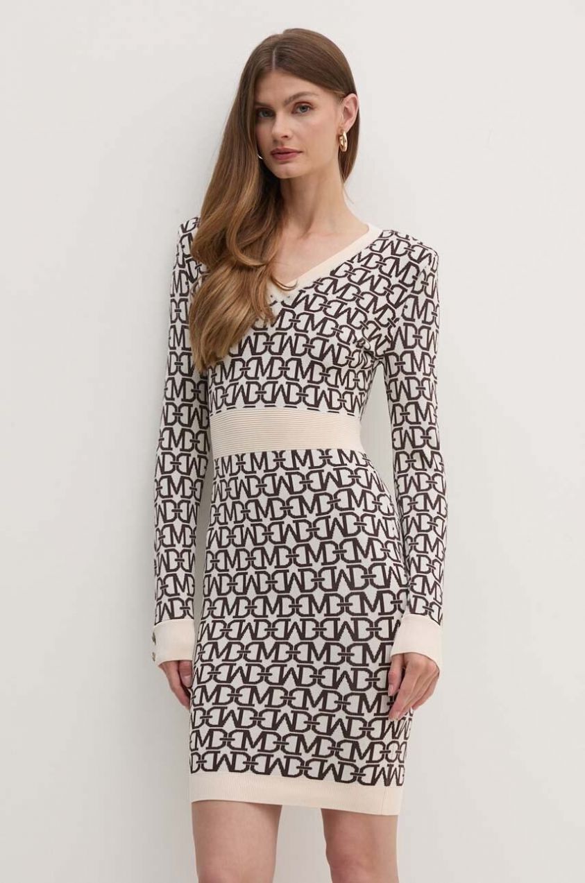 Šaty Marciano Guess MATI béžová farba, mini, priliehavé, 4YGK74 5036Z