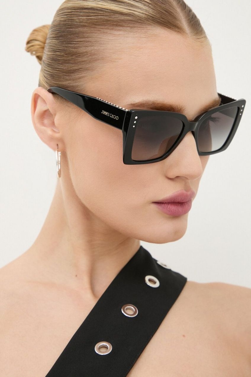 Slnečné okuliare Jimmy Choo dámske, čierna farba, 0JC5001B