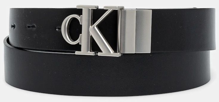 Obojstranný kožený opasok Calvin Klein Jeans dámsky, čierna farba, K60K612288