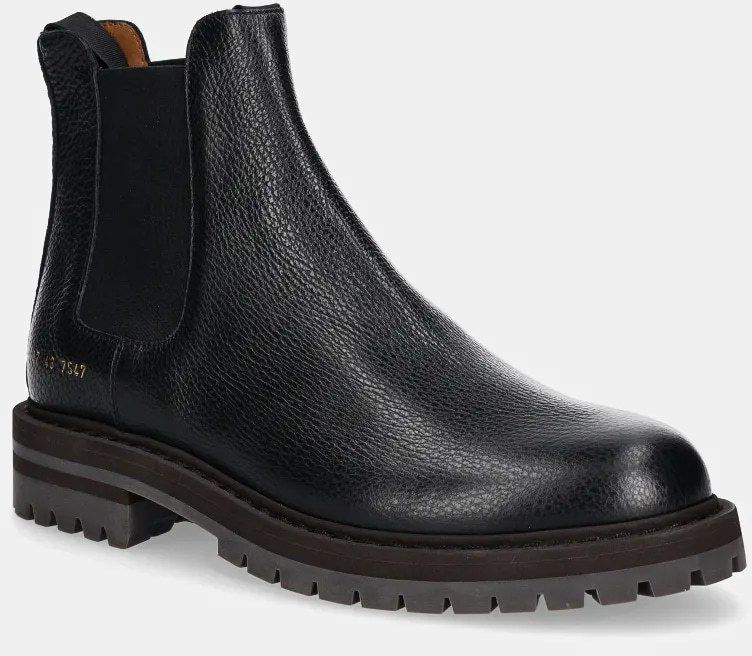 Kožené topánky chelsea Common Projects Chelsea Workboot in Leather pánske, čierna farba, 2447