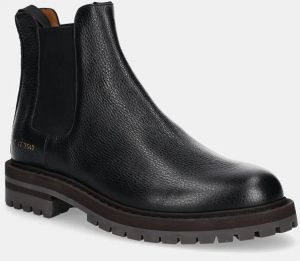 Kožené topánky chelsea Common Projects Chelsea Workboot in Leather pánske, čierna farba, 2447