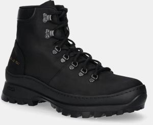 Kožené členkové topánky Common Projects Hiking Boot pánske, čierna farba, 2454