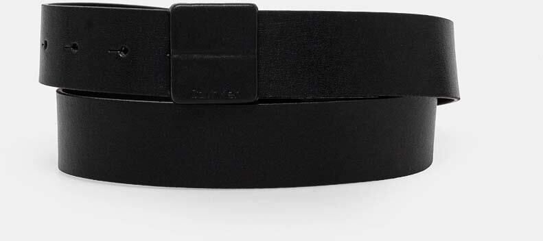 Kožený opasok Calvin Klein pánsky, čierna farba, K50K512320